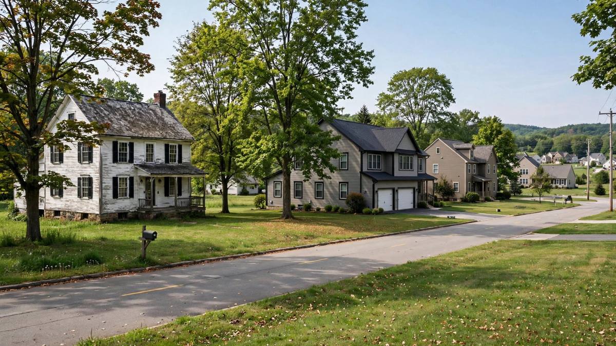 Older and newer homes in Hockersville, south Hershey, where pros replace mixed-era water service lines